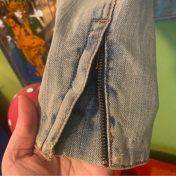 Gap stonewash denim motorcycle jacket - Picture 8 of 14